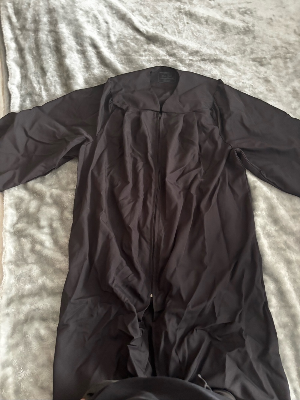 Men's Black Full-Length Zip up graduation Gown